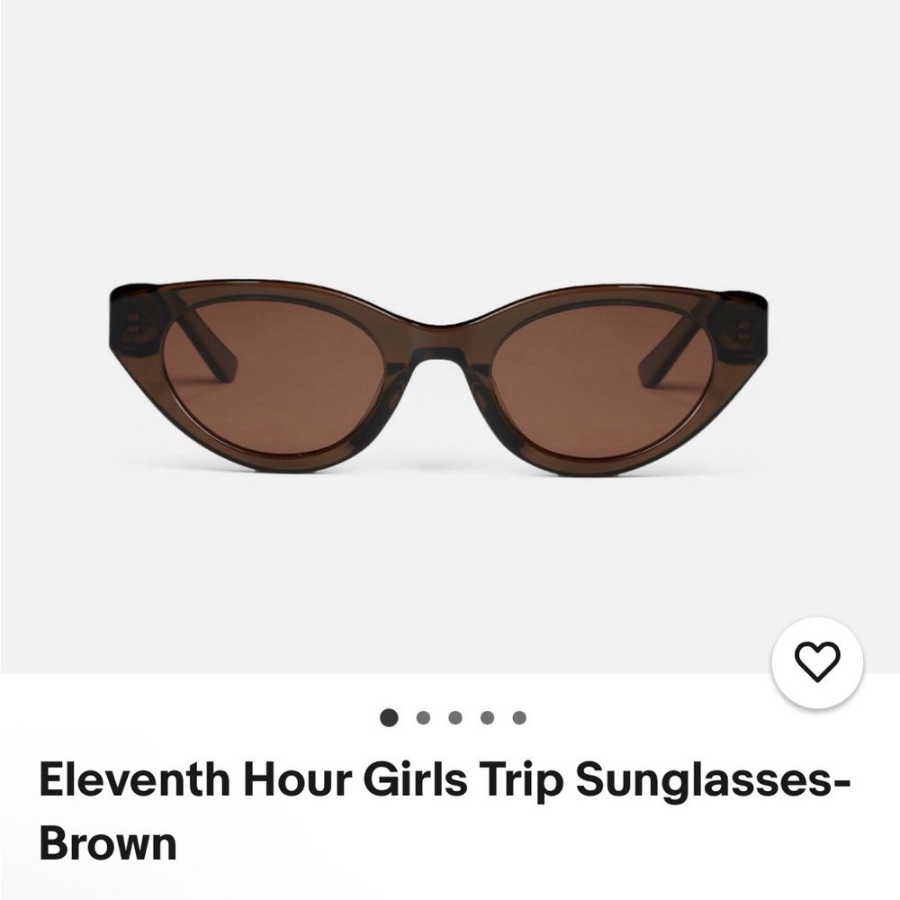 Eleventh Hour Girls Trip Brown Cat-Eye Sunglasses